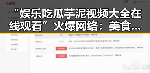 “娱乐吃瓜芋泥视频大全在线观看”火爆网络：美食、搞笑与温情并存的多元娱乐潮流